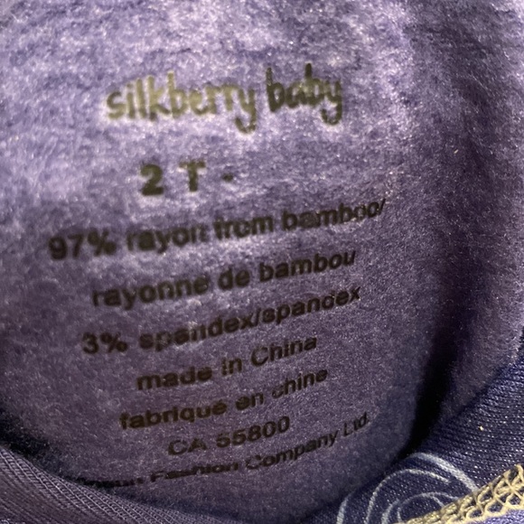 Silkberry Baby Bamboo Fleece Hoodie Dress with Magic Sequins.  Size 2T - Picture 6 of 6